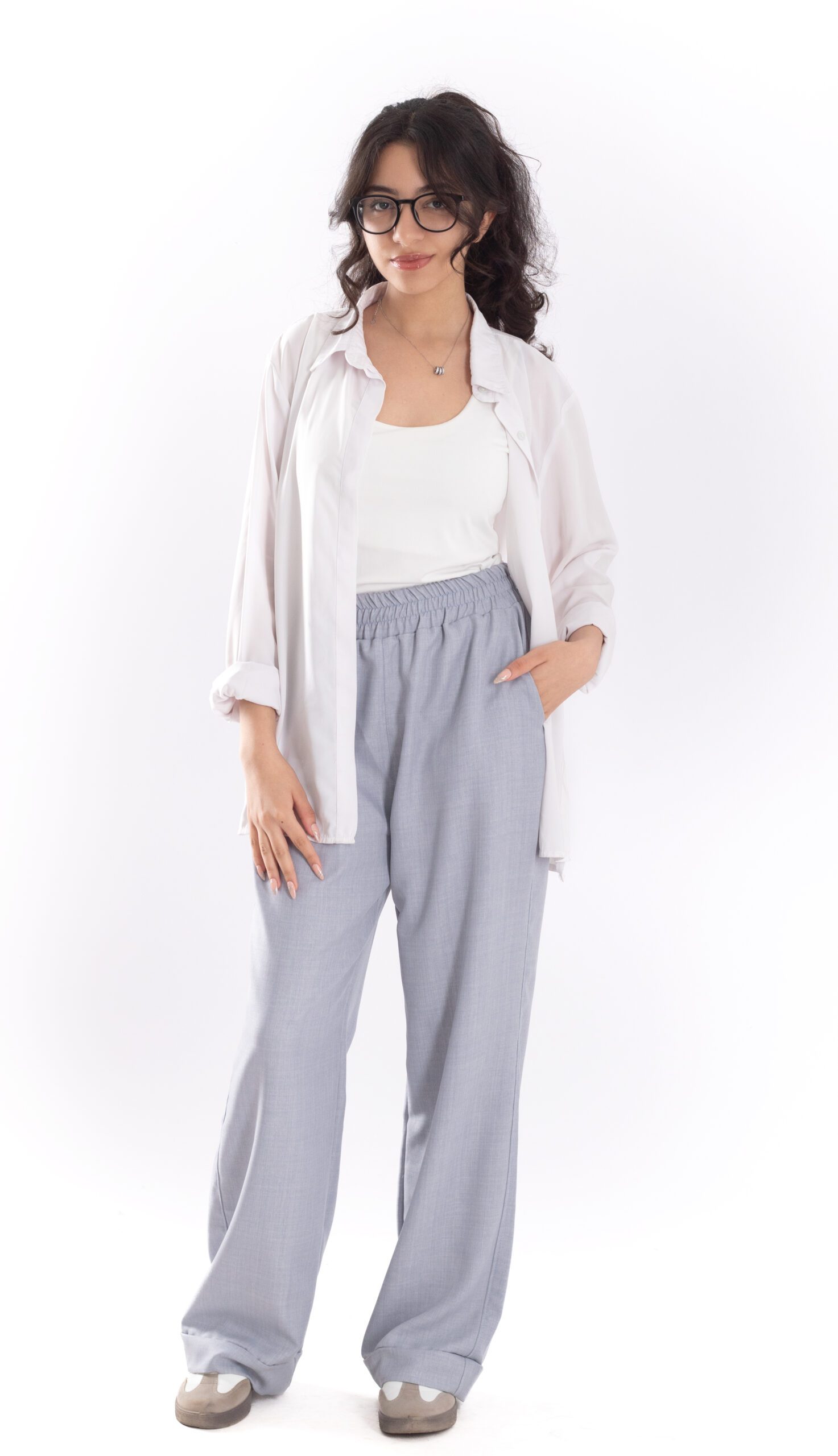 wide leg linen trousers