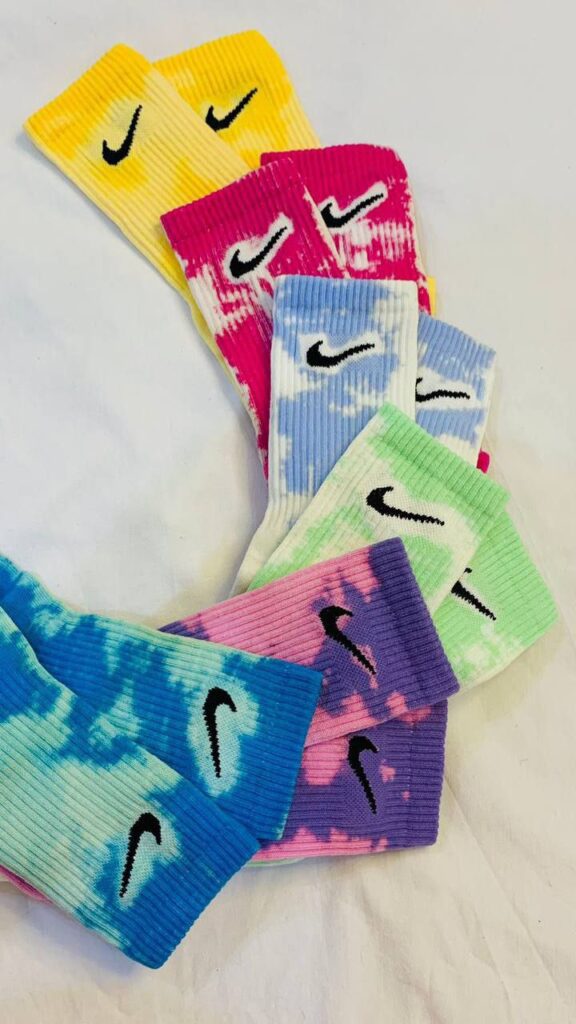 tie-dye Nike crew socks