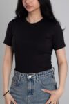 basic top round neck short sleeve (عربي)