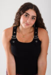 Buckle Strap Ribbed Tank Top – black-01