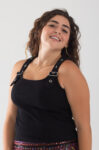 Buckle Strap Ribbed Tank Top – black-01