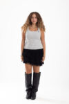 Buckle Strap Ribbed Tank Top – black-01