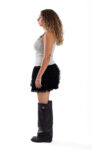 Buckle Strap Ribbed Tank Top – black-01