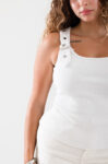 Buckle Strap Ribbed Tank Top – black-01